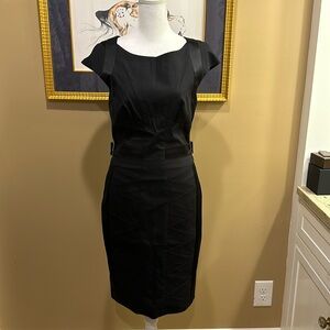 Karen Millen black pencil dress with criss cross detail